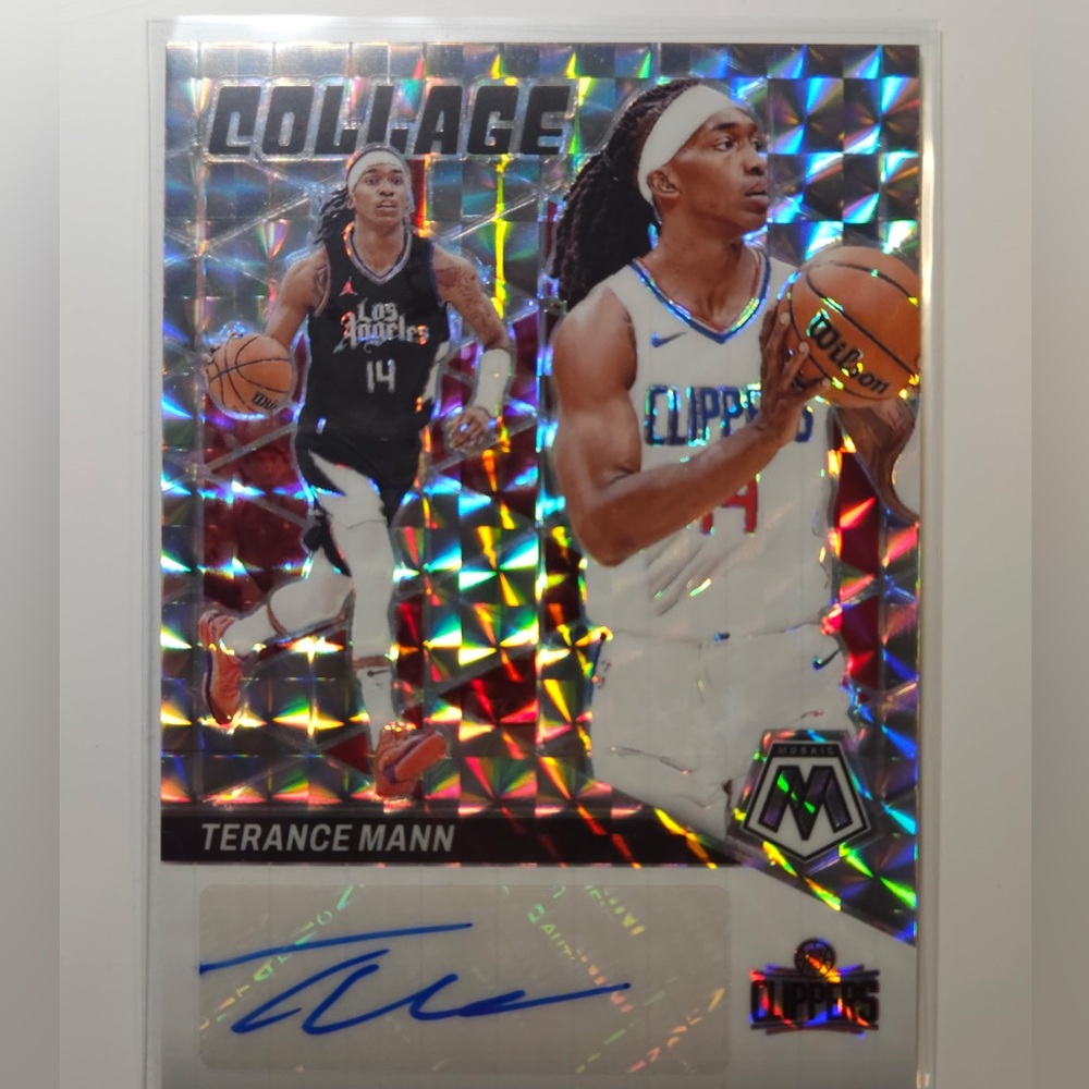 Terance Mann auto Holographic Basketball Card